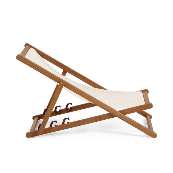 Krem sklopiva stolica za plažu od bagremovog drveta Kave Home Adredna-image-4