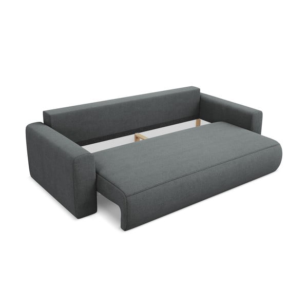 Tamno siva sklopiva/s prostorom za odlaganje sofa 238 cm Kapua – Makamii-image-3
