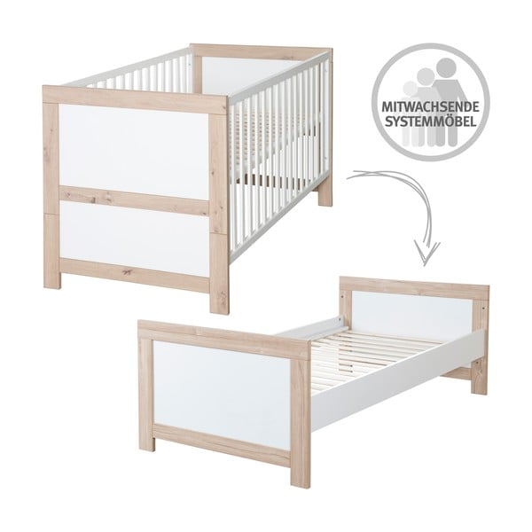 Bijeli/u prirodnoj boji dječji krevet 70x140 cm Malo – Roba-image-3