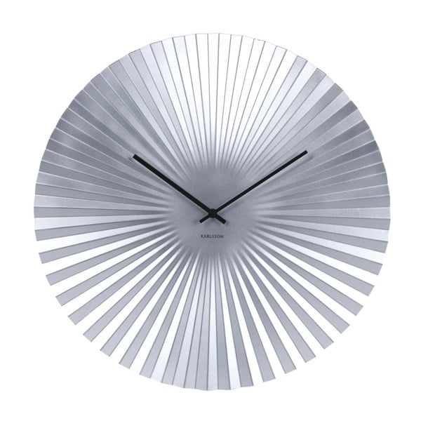 Metalni sat u srebrnoj boji Karlsson Sensu, ø 50 cm