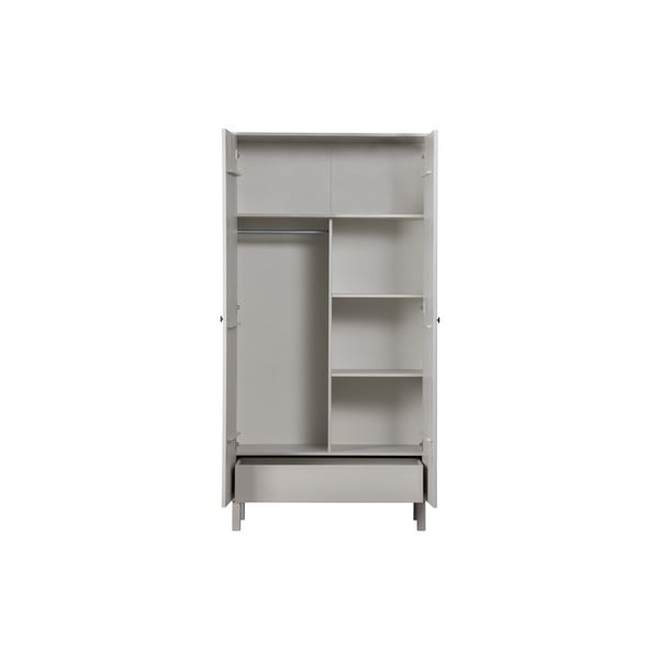 Svijetlo sivi ormar od masivnog bora 100x195 cm Madu – WOOOD-image-3