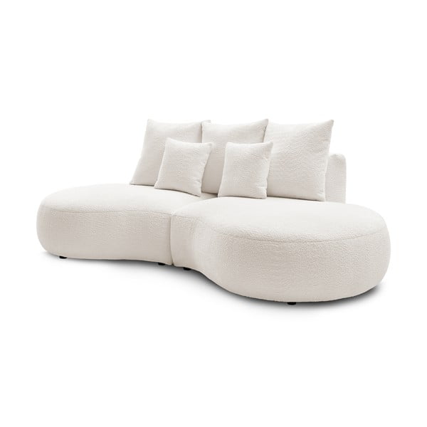 Bijela sofa od bouclé tkanine 260 cm Saint-Germain – Bobochic Paris-image-3