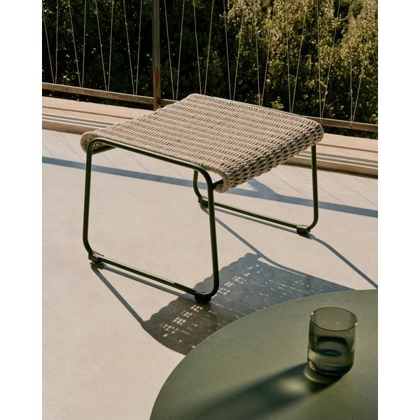 Prljavo zeleni vrtni tabure Maurina – Kave Home-image-4