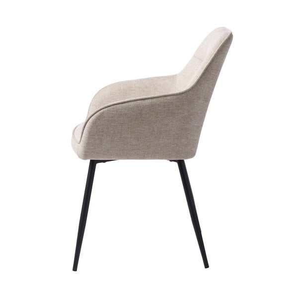 Bež podstavljena blagovaonska stolica s naslonima za ruke Nolan – Unique Furniture-image-3