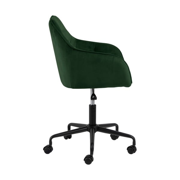 Zelena uredska stolica s baršunastom površinom Actona Brooke-image-3