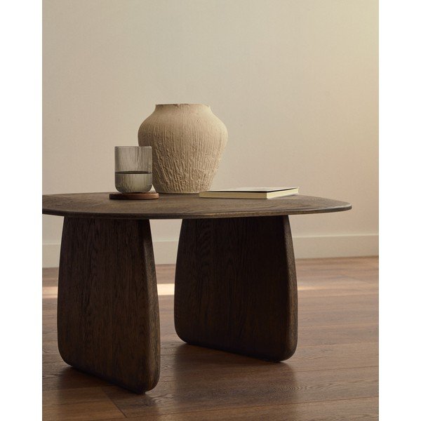 Pomoćni stol od punog hrasta 70x71 cm Pirita – Kave Home-image-1