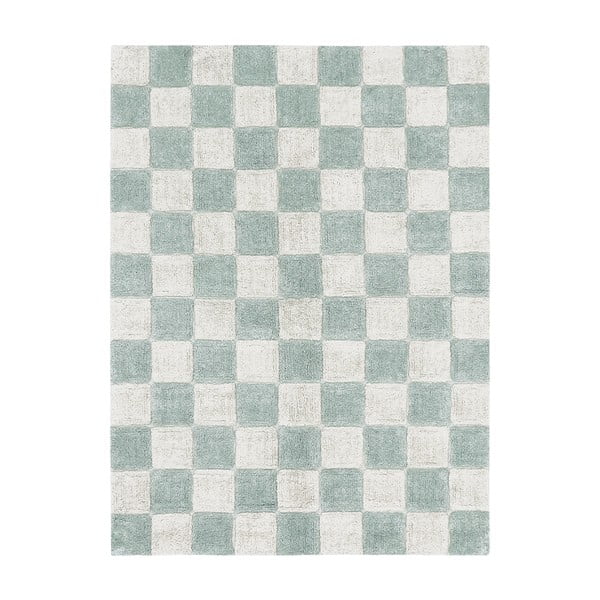 Svijetlo plavi/krem periv/ručno rađen pamučan tepih 120x160 cm Kitchen Tiles Blue Sage – Lorena Canals
