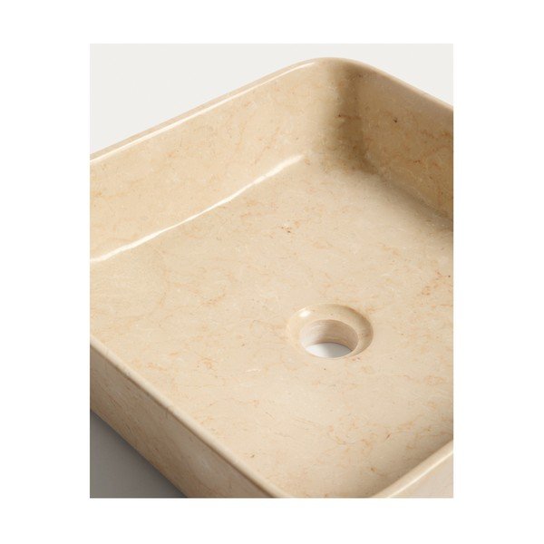 Bež kameni umivaonik 40x40 cm Darnen – Kave Home-image-4