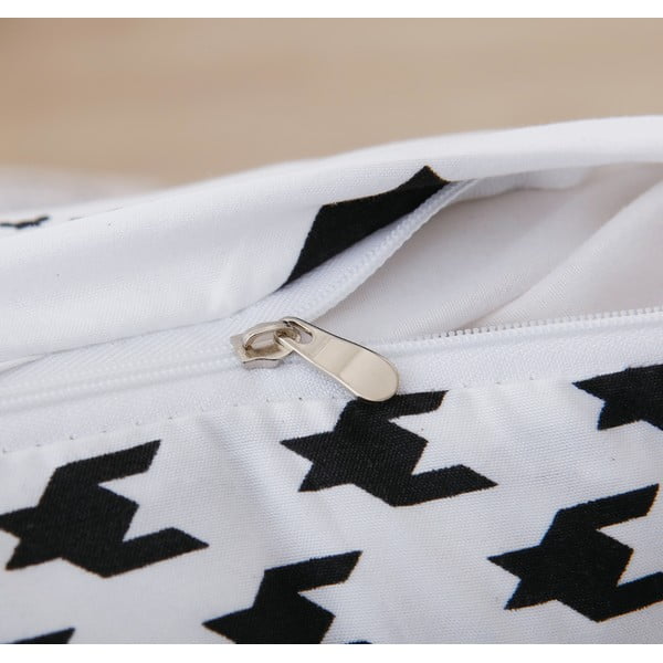 Crno-bijela 3-dijelna posteljina za krevet za jednu osobu od mikrosatena 140x200 cm Roberto – My House-image-1