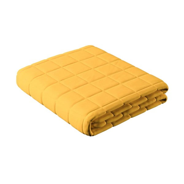 Žuti prošiveni prekrivač za bračni krevet 170x210 cm Lillipop - Yellow Tipi