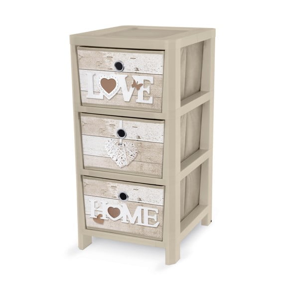 Bež kupaonska polica 37,5x64 cm Shabby – Domopak