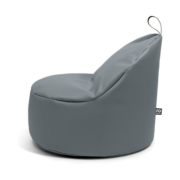 Crna vreća za sjedenje od imitacije kože Round L – So Soft?-image-2