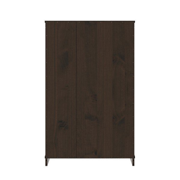 Tamno smeđa vitrina od masivnog bora 74x118x35 cm Anita – Støraa-image-4