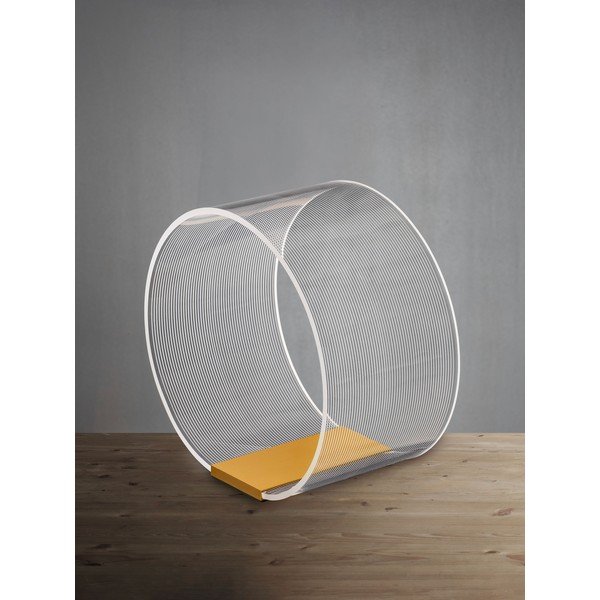 LED stolna lampa aluminijska s mogućnosti zatamnjivanja u zlatnoj boji sa sjenilom od akrilnog stakla (visina 28 cm) Valentin – Nova Luce-image-3