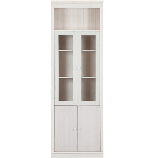 Bijela vitrina od masivnog bora 74x223 cm Anita – Støraa