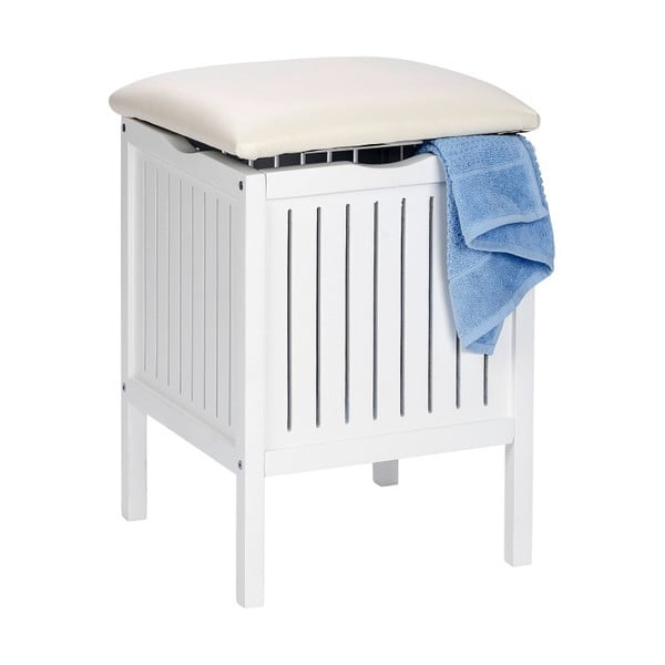 Bijela drvena stolica s prostorom za pohranu Wenko Oslo-image-2