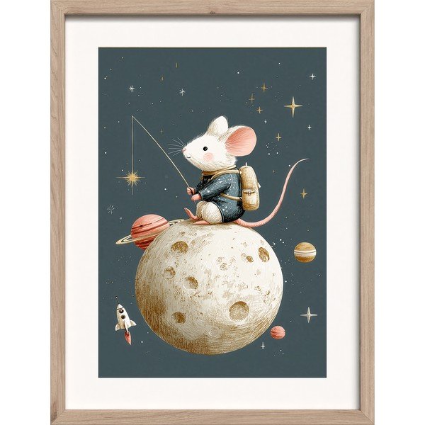 Dječja slika 30x40 cm Astro Mouse – Styler
