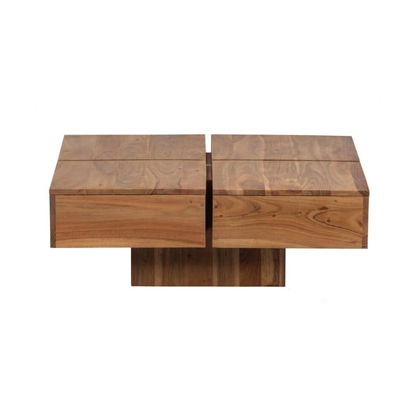 Stolić za kavu s pločom stola od bagrema u prirodnoj boji 80x80 cm Lyra – WOOOD