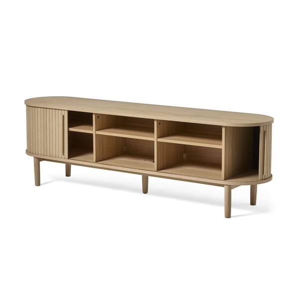 TV komoda u dekoru hrasta u prirodnoj boji 180x56x40 cm Meta – Unique Furniture-image-1