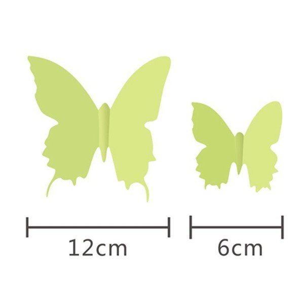 Set od 12 3D naljepnica koje svijetle u mraku Ambiance Butterflies-image-3