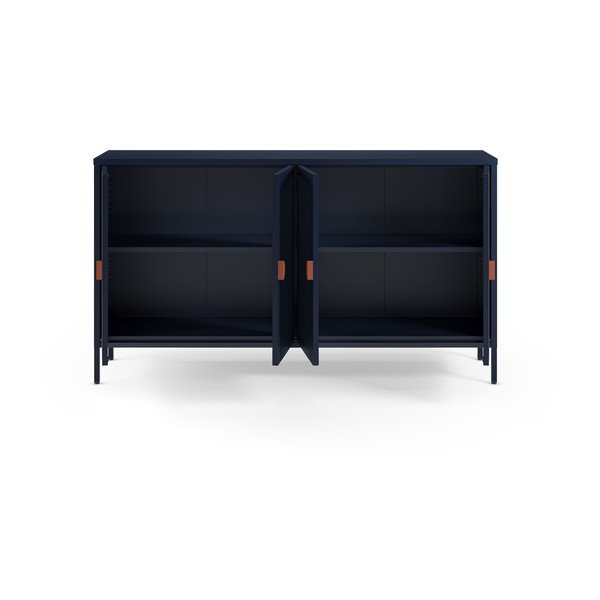 Tamno plavi metalni ormarić 160x90x40 cm Sayla – Marckeric-image-2