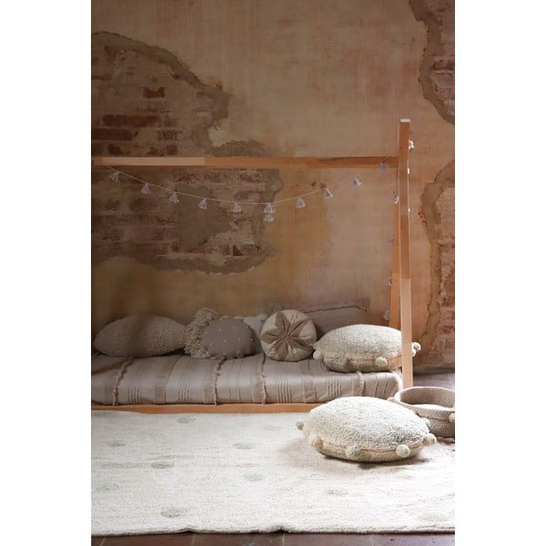 Kaki zeleni/krem periv/ručno rađen pamučan dječji tepih 120x160 cm Hippy Dots Olive – Lorena Canals-image-1