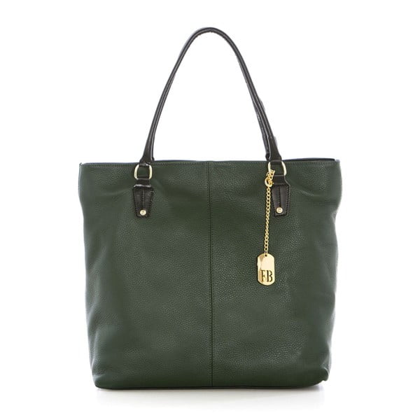 Zelena torbica od prave kože Federice Bassi Jess