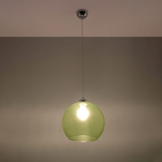 Zelena viseća svjetiljka sa staklenim sjenilom ø 30 cm Bilbao – Nice Lamps