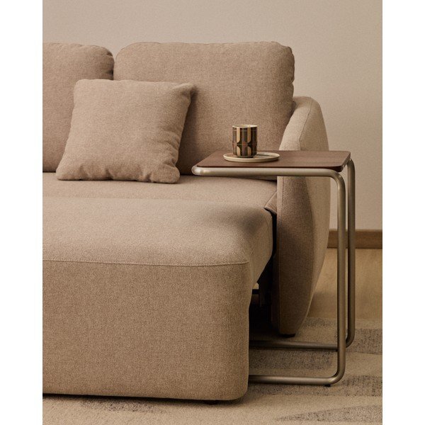 Bež sklopiva sofa od šenila 218 cm Laira – Kave Home-image-4
