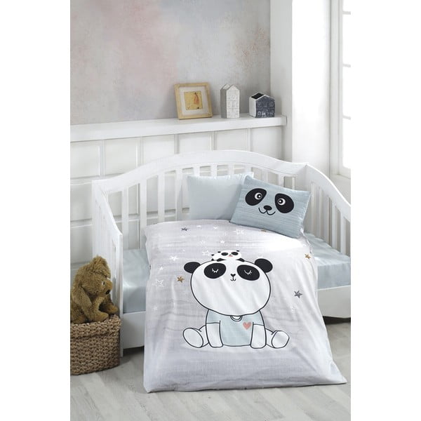 Pamučna dječja posteljina za dječji krevetić s uključenom plahtom/4-dijelna 100x150 cm – Mila Home