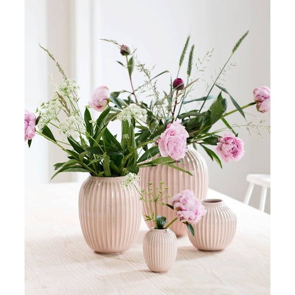 Svjetloružičasta kamena vaza Kähler Design Hammershoi, visina 10 cm-image-1