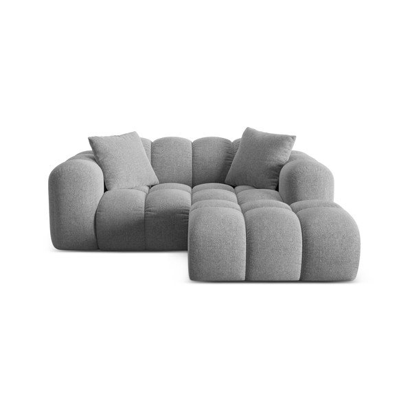 Svijetlo siva kutna garnitura od šenila (s desnim kutom/s ležaljkom) Treno – Cosmopolitan Design