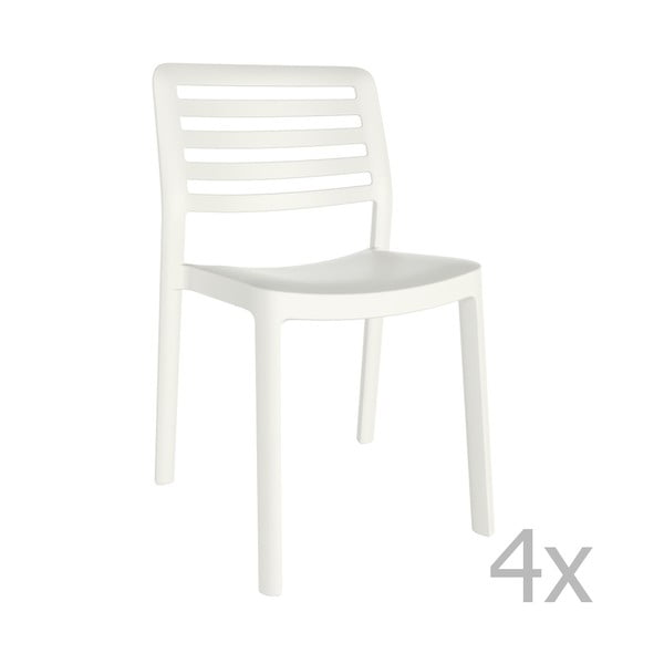 Set od 4 bijele vrtne stolice Resol Wind
