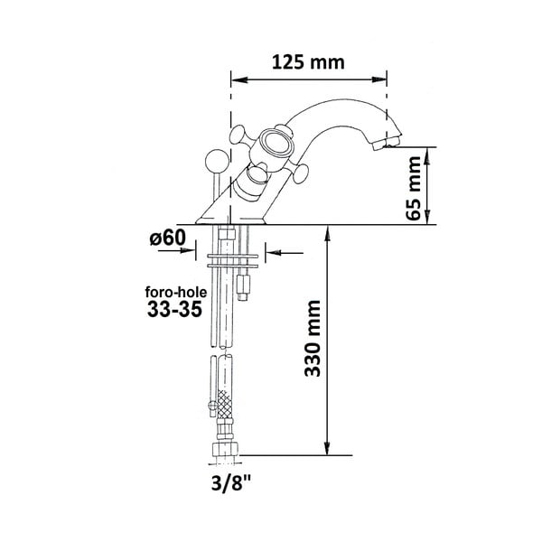 Stojeća slavina za umivaonik u brončanoj boji Antea – Sapho-image-3