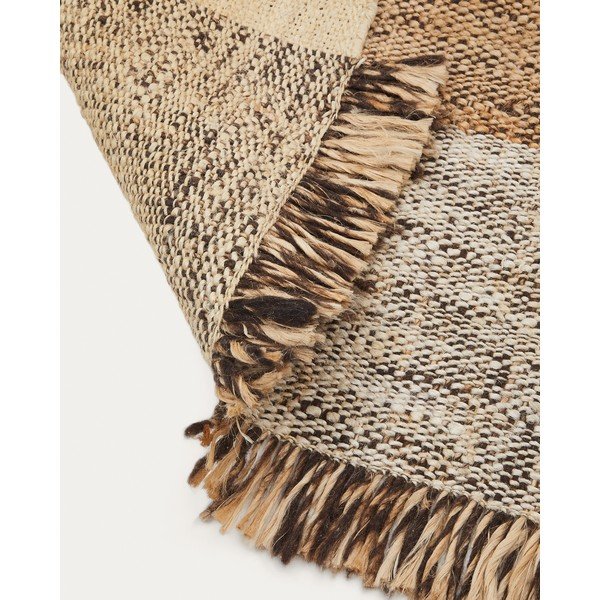 Bež obostrani/ručno rađen juten tepih 160x230 cm Sully – Kave Home-image-3