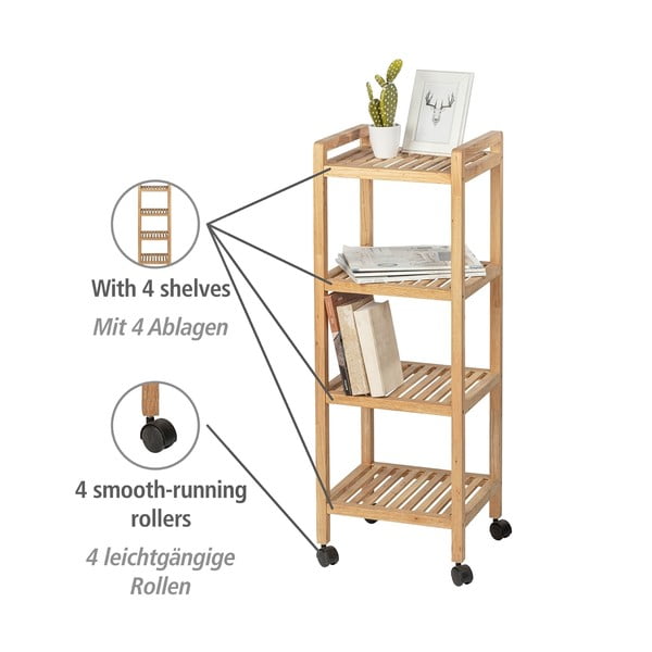 Kupaonska polica od punog oraha u prirodnoj boji 35x97 cm Norway – Wenko-image-3
