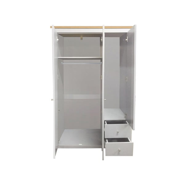 Sivi/u prirodnoj boji ormar u dekoru hrasta 112x180 cm Emerald – Støraa-image-1