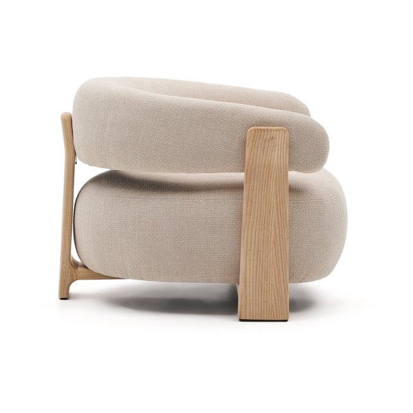 Bež fotelja od šenila Granite – Kave Home-image-3