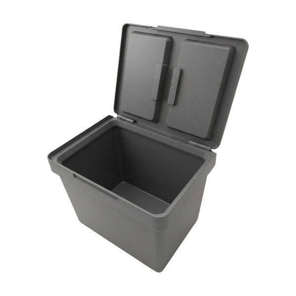 Siva plastična kanta za smeće 3x12 l za odvojeni otpad/ugradbena Metropolis Flip-up – Elletipi-image-4
