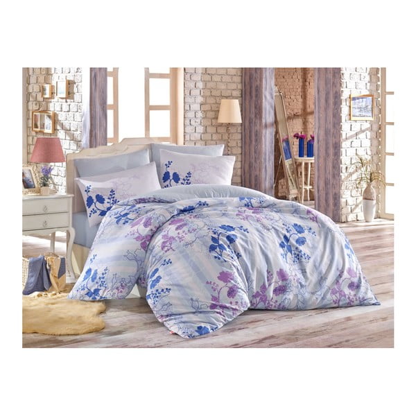 Pamučna posteljina s plahtama i 2 jastučnice Patrona, 200 x 220 cm