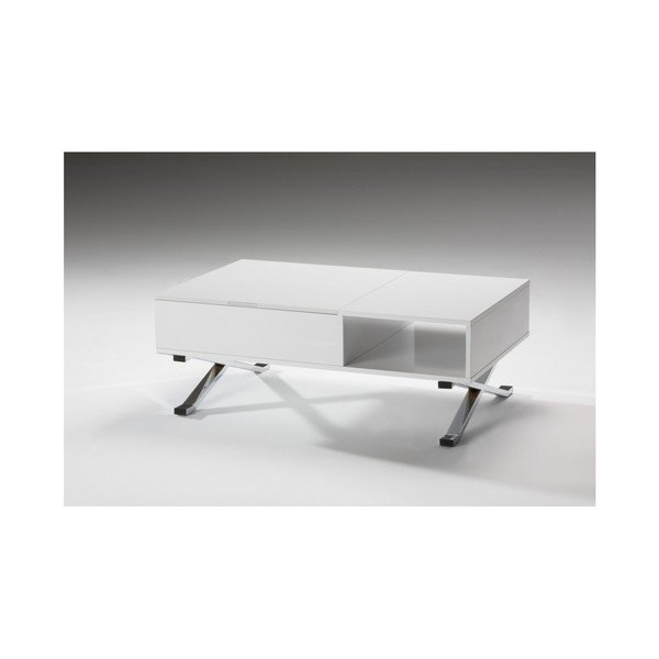 Bijeli stolić za kavu s pločom na izvlačenje Marckeric Manila-image-1