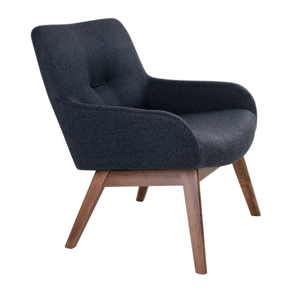 Fotelja od tamnog oraha od orahovog drveta House Nordic London-image-2