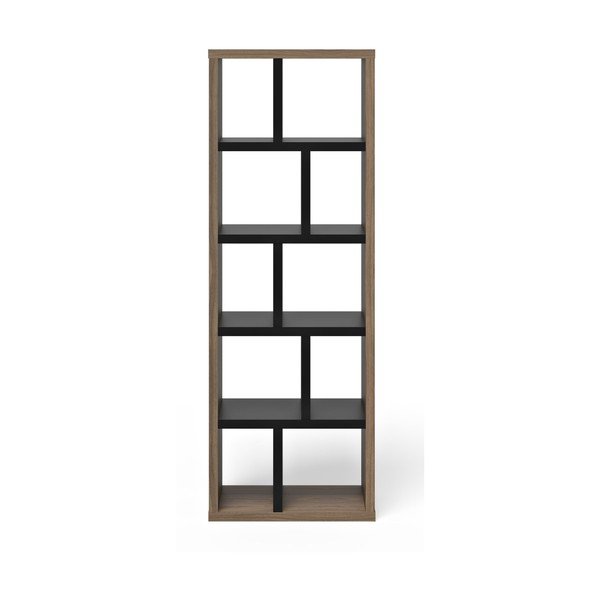 Crna/smeđa biblioteka u dekoru oraha 70x198 cm Berlin – TemaHome