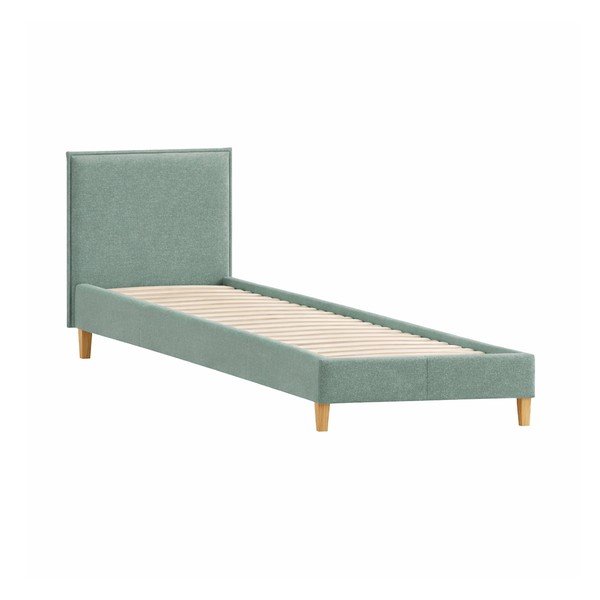 Zeleni tapecirani krevet s podnicom 90x200 cm Tina – Ropez