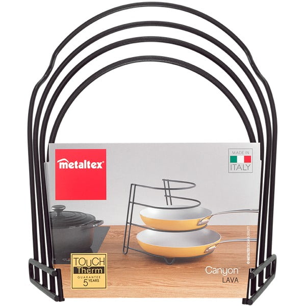 Crni stalak za tave Metaltex Canyon Lava-image-3