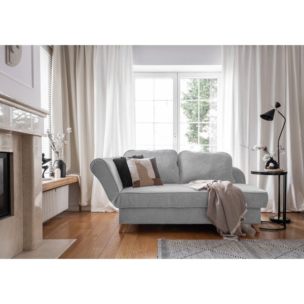 Svijetlo siva ležaljka od samta (s lijevim kutom) Chic Charlotte – Miuform-image-2