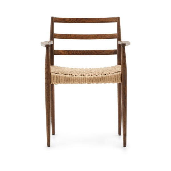 Smeđe/u prirodnoj boji blagovaonske stolice u setu 2 kom od punog hrasta Analy – Kave Home-image-4