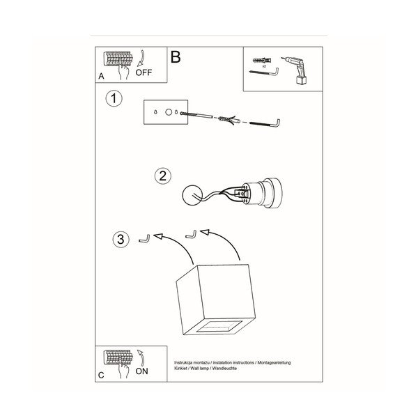 Siva zidna lampa Leo – Sollux-image-4