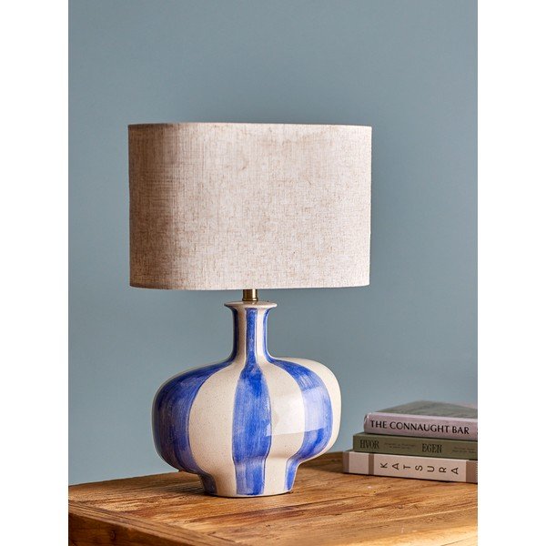 Stolna lampa keramička s tekstilnim sjenilom (visina 46 cm) Alida – Bloomingville-image-4