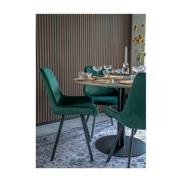 Okrugli blagovaonski stol s pločom stola u mramornom dekoru ø 110 cm Bolzano – House Nordic-image-2
